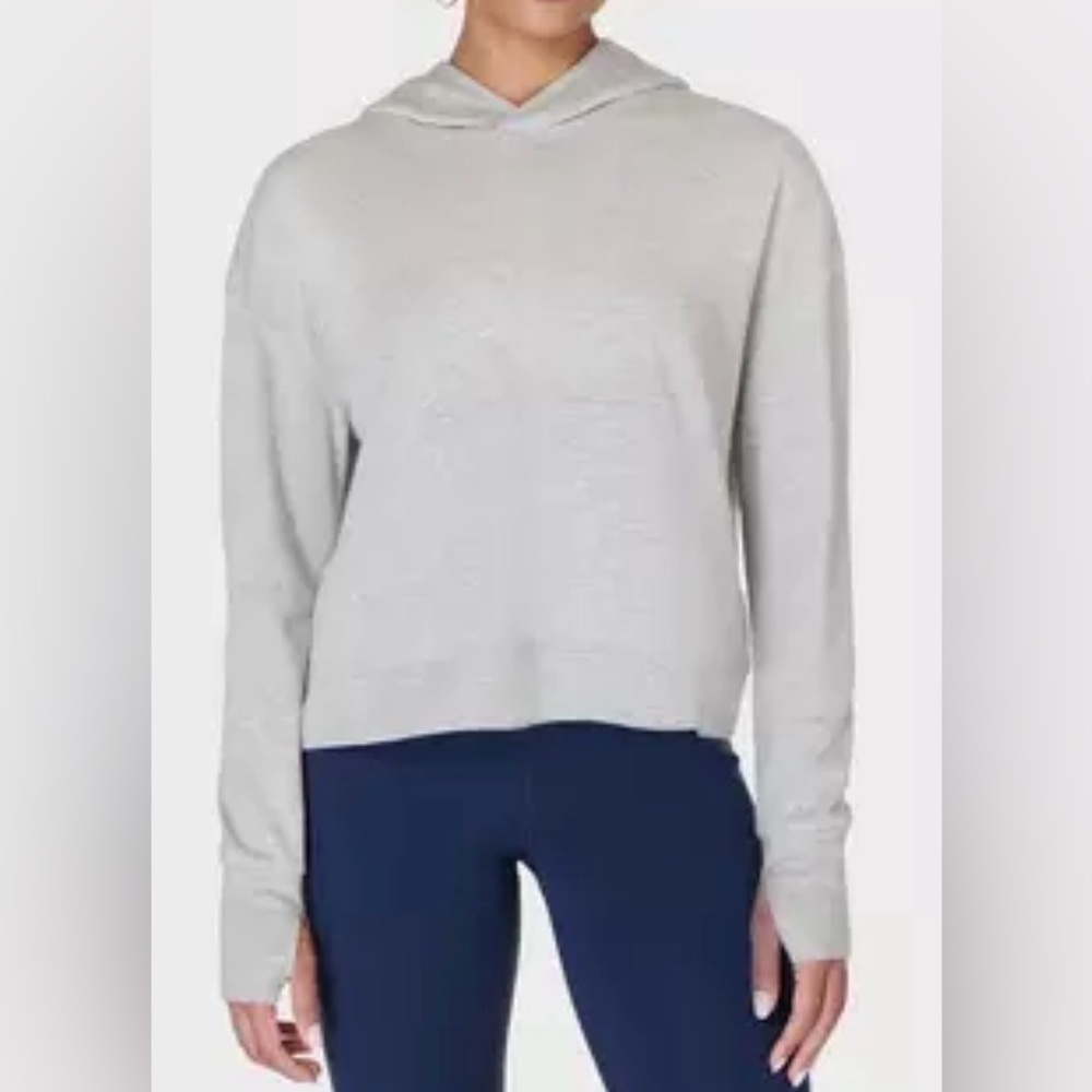 Sweaty Betty hooded sweatshirt “after class hoody” color: gray•size: US XL/14